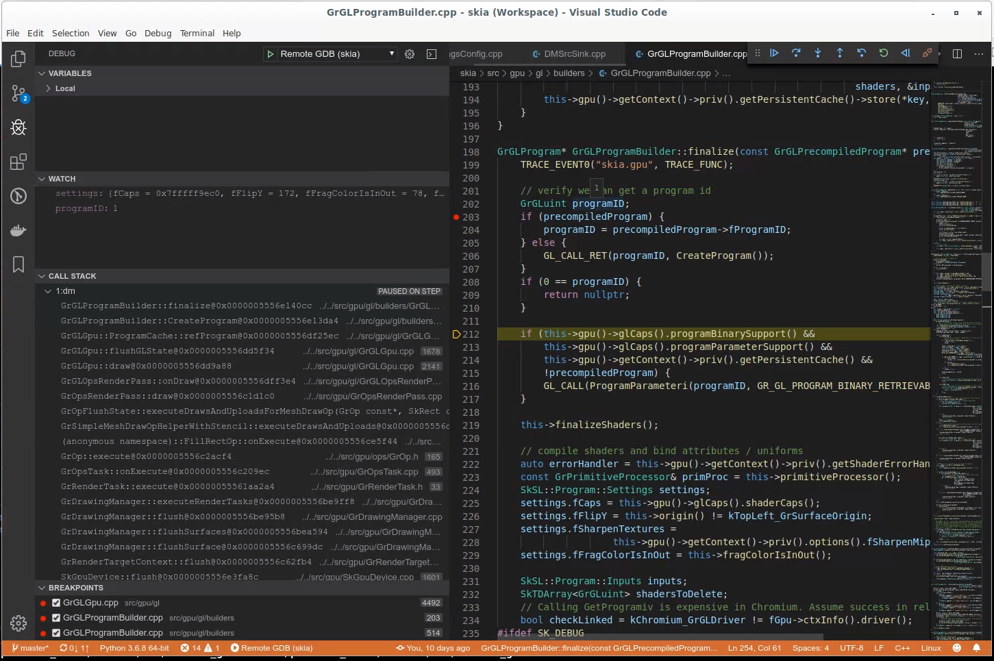 VS Code Debugger Screenshot